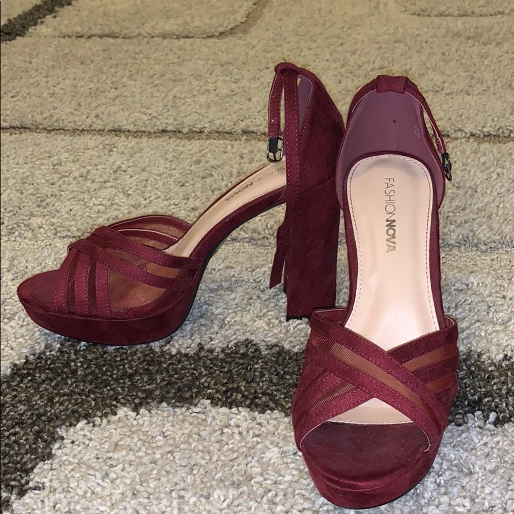 Maroon High Heels
